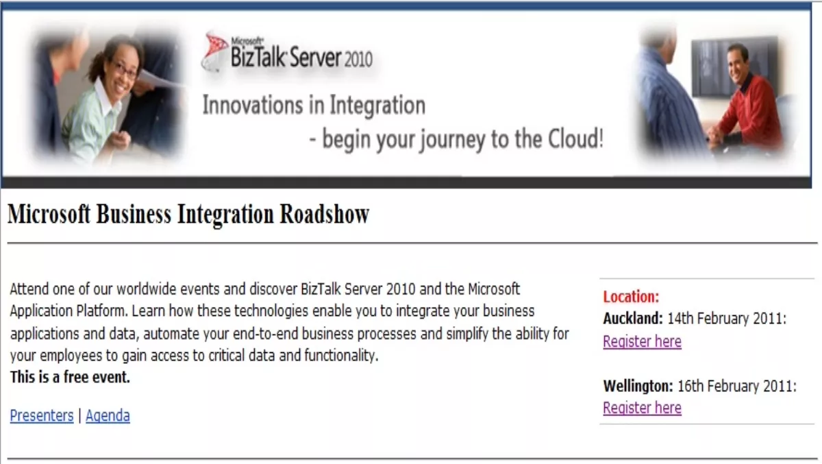 Microsoft Business Integration Roadshow detailed