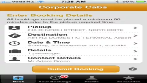 Corporate cabs app