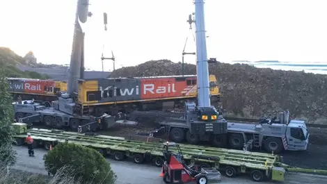 Heavy lifting on the Kaikoura line