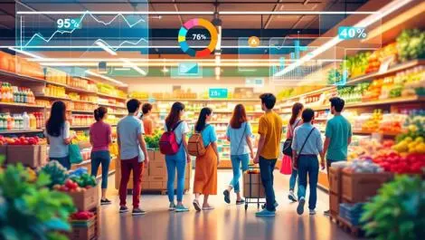 Supermarket aisle thai retail shopping data analytics modern grocery