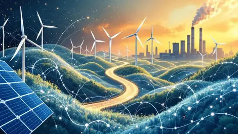 Ai neural networks solar panels wind turbines clean energy flow reduced emissions