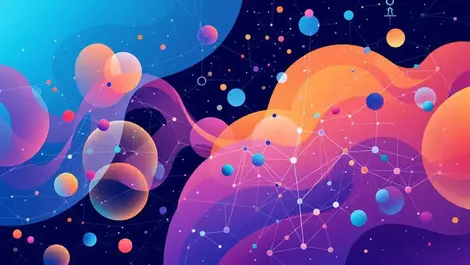 Ai powered analytics interconnected data nodes flowing streams abstract ml visualization