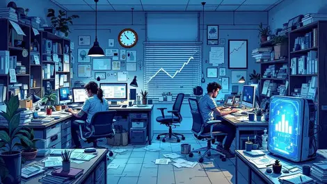 Canadian small business office cluttered traditional tools ai device unused