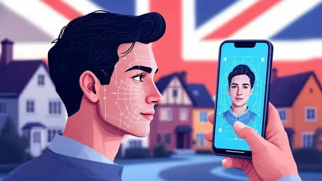 Uk property transaction face scan biometric id verification scene