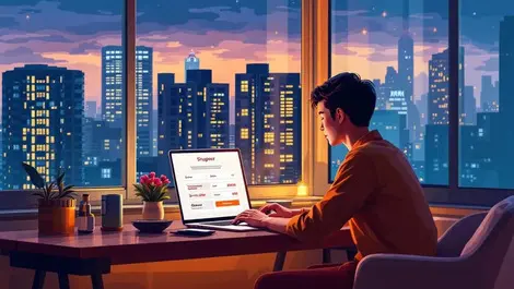 Online shopper singapore apartment night hdb skyline discount