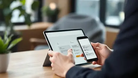 Lawyer modern office lounge apple devices minimal legal ui