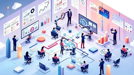 Isometric it office us aus nz digital workers automation profit