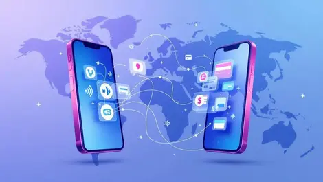 Global embedded finance telecom smartphones digital wallet flow